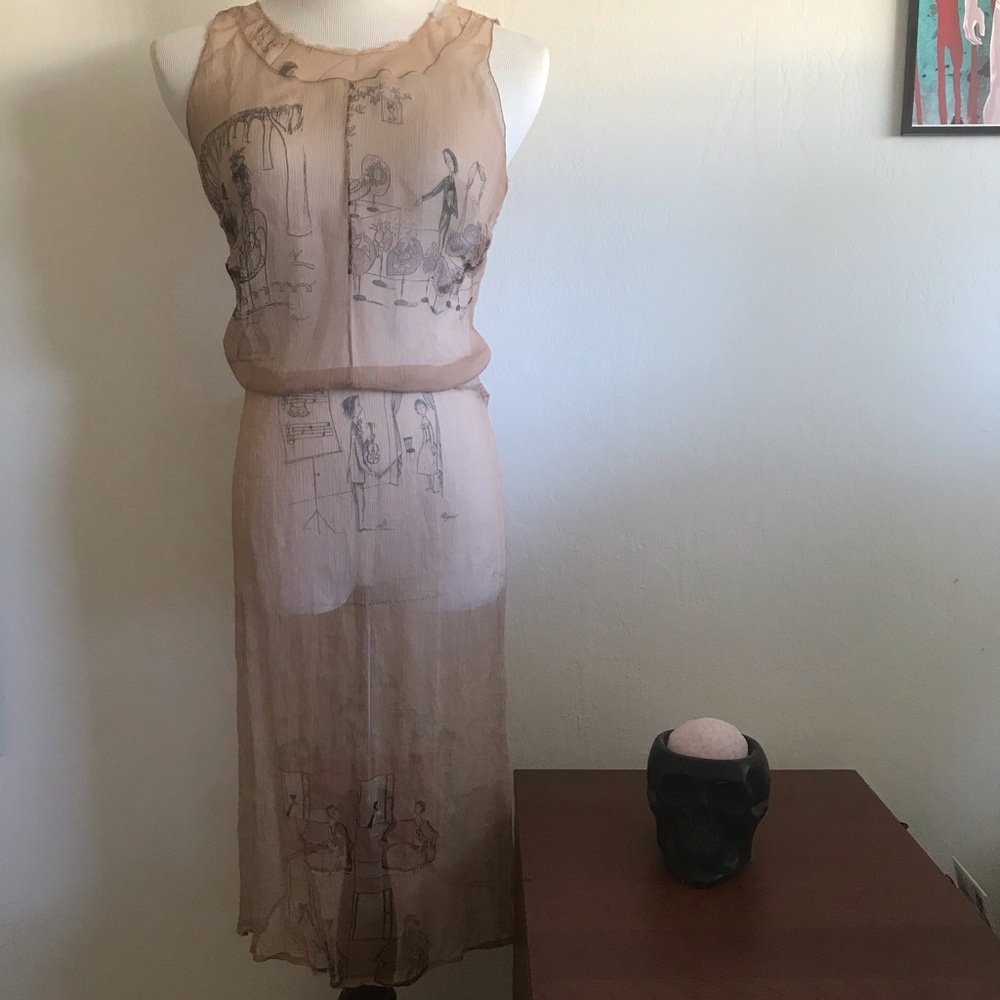 Miu Miu Silk Dress Overlay